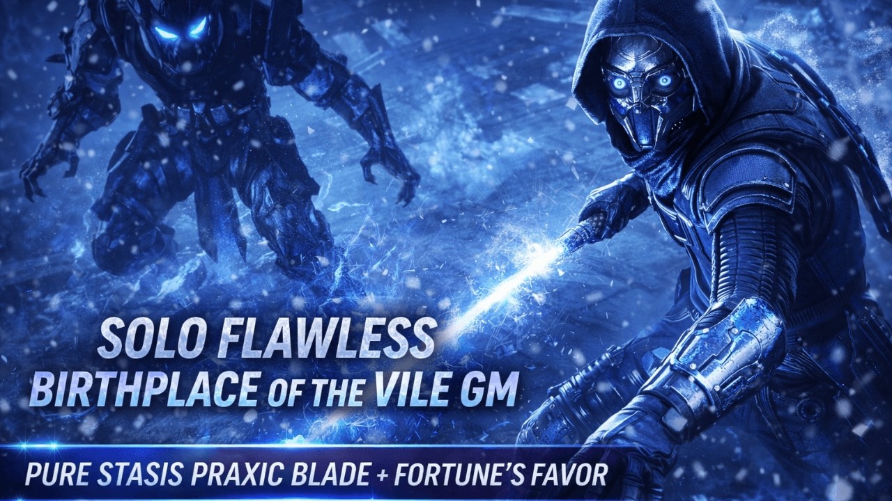 Pure Stasis Hunter Solo Flawless Birthplace of the Vile - Destiny 2 Renegades