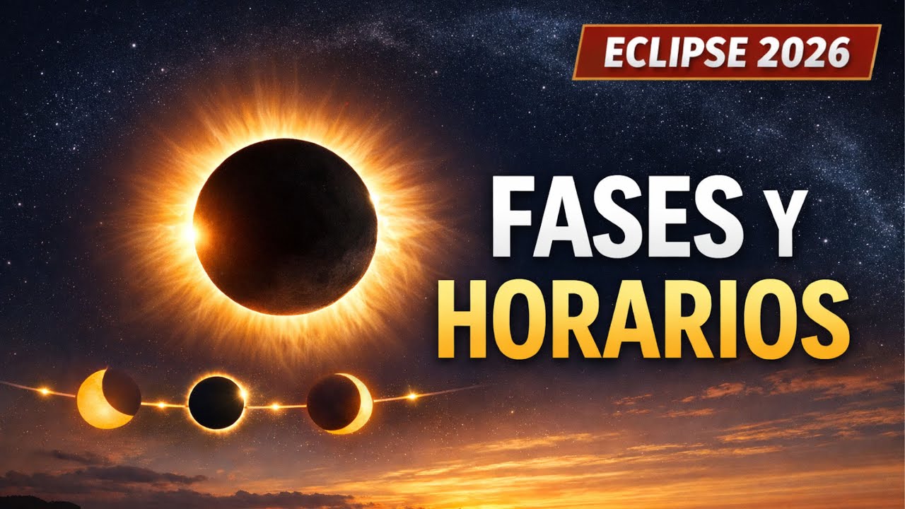 Eclipse total de Sol 2026 en Espa&ntilde;a: Fases y Horarios Exactos