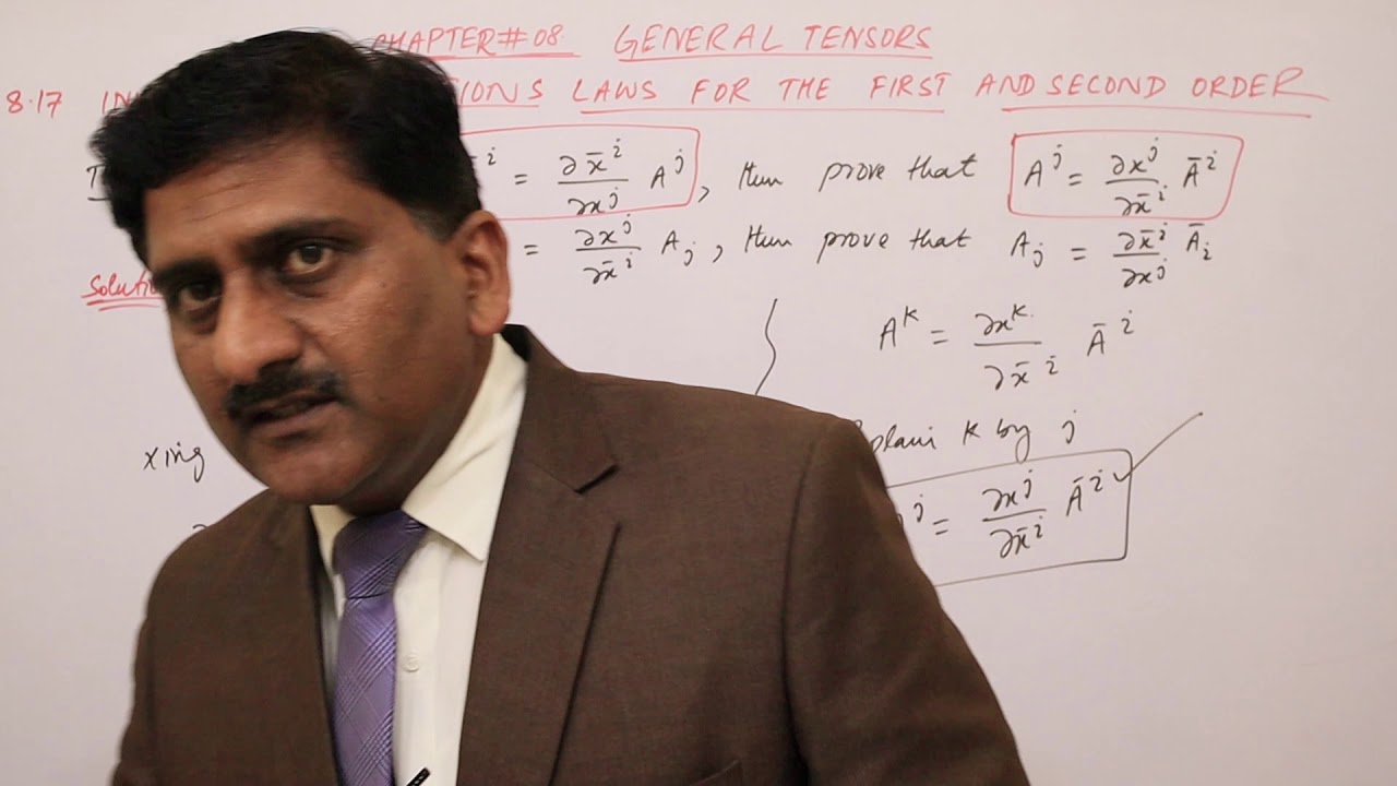 40. Inverse Transformation Laws   | General Tensors  | Tensor Analysis  | Prof Khalid