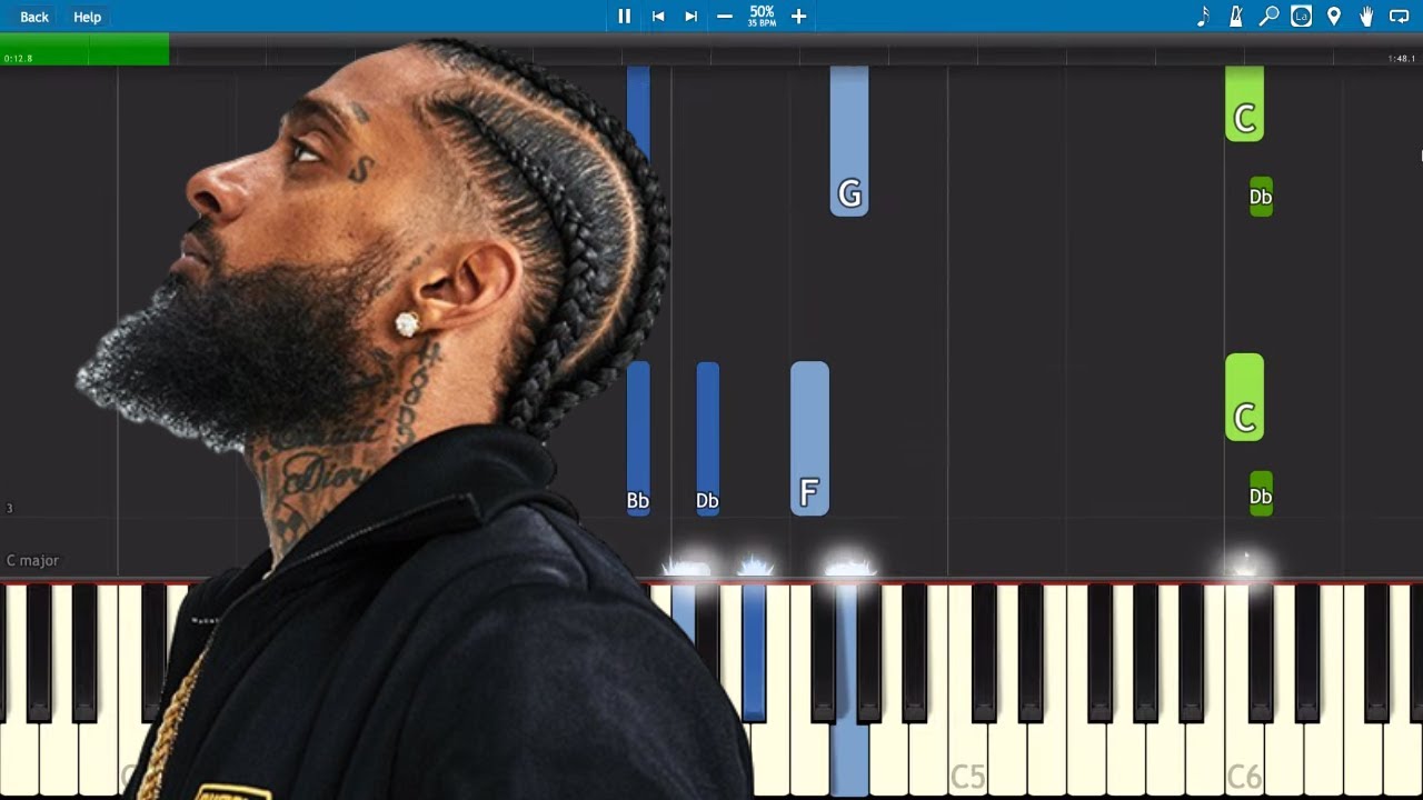 Nipsey Hussle - Racks In The Middle - Piano Tutorial