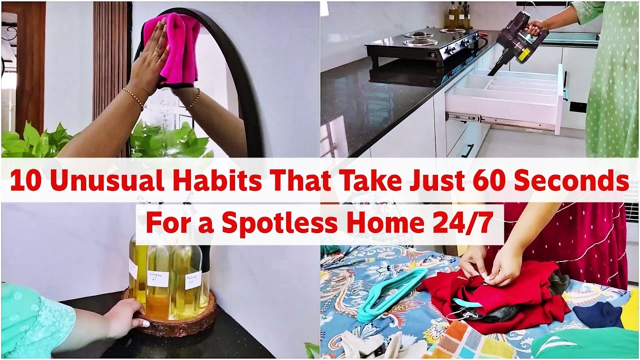 10 Tiny 1-min Habits I follow for a Tidy Home 24/7! | Vasanthi Shankar