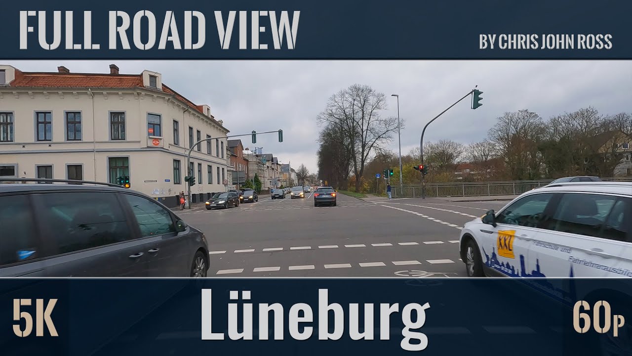 Lüneburg, Germany: Stadtdurchfahrt Süd-Nordost - City Drive Through South-Northeast - 5K (2880p/60p)