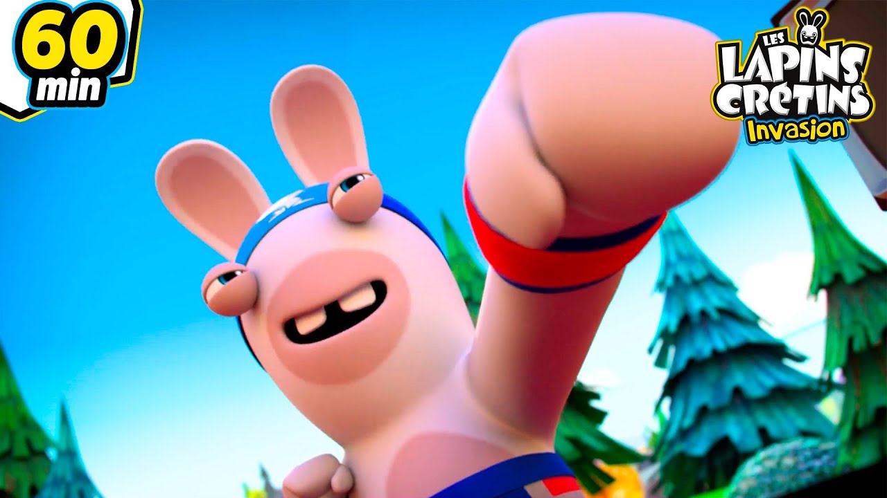 Super Lapin peut-il sauver le monde ? | Les Lapins Crétins Invasion🐰 | Nouvelle compilation 1H | HD