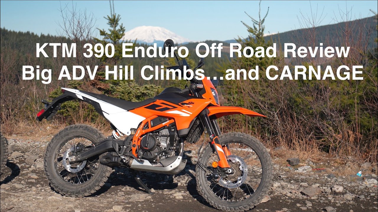 Обзор внедорожной версии KTM 390 Enduro R, подъемы в гору на большом мотоцикле… и полная бойня!