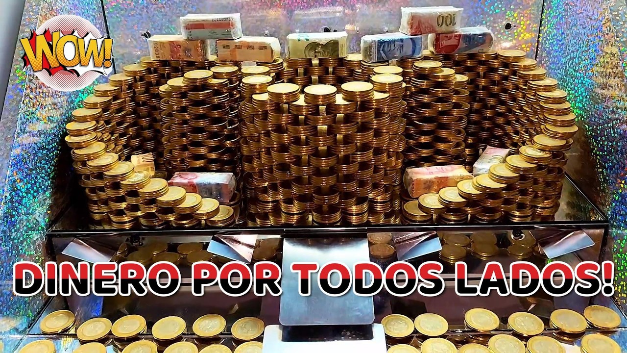 LLENA TODA LA PLATAFORMA CON TANTA MONEDA Y BILLETE!! MAQUINA DE $10 #foryou #slotmachine #money
