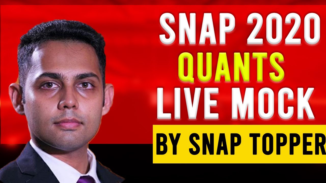 SNAP 2020 QA/DI DS Live Mock Solving Strategy ft SNAP Topper | D-Day SNAP Strategy