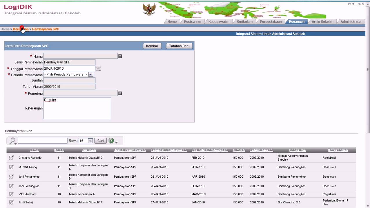 process penerimaan beasiswa LogiDIK