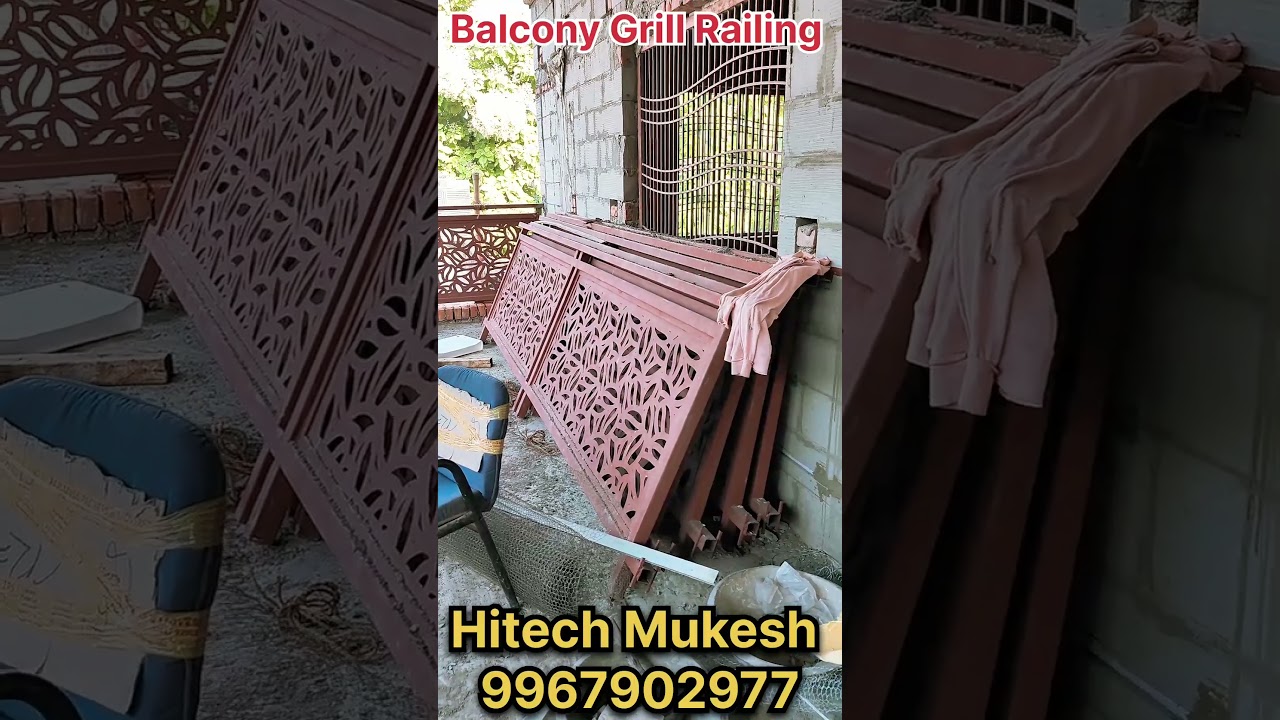 Balcony Grill Railing Design for House  #shorts #balconygrills #balconyrailing