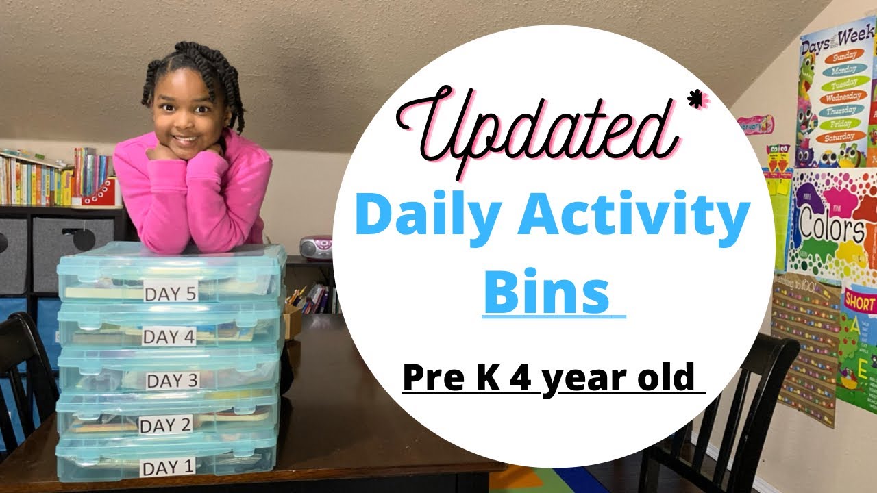 ***UPDATED*** Activity Bins for 4 yr. Old / Homeschool Activity Bins