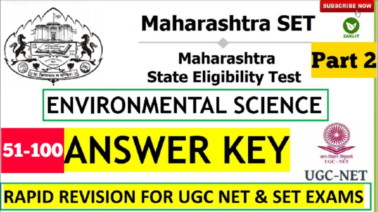 🔴MH SET Environmental Science (51-100)REVISION For UGC NET Exam