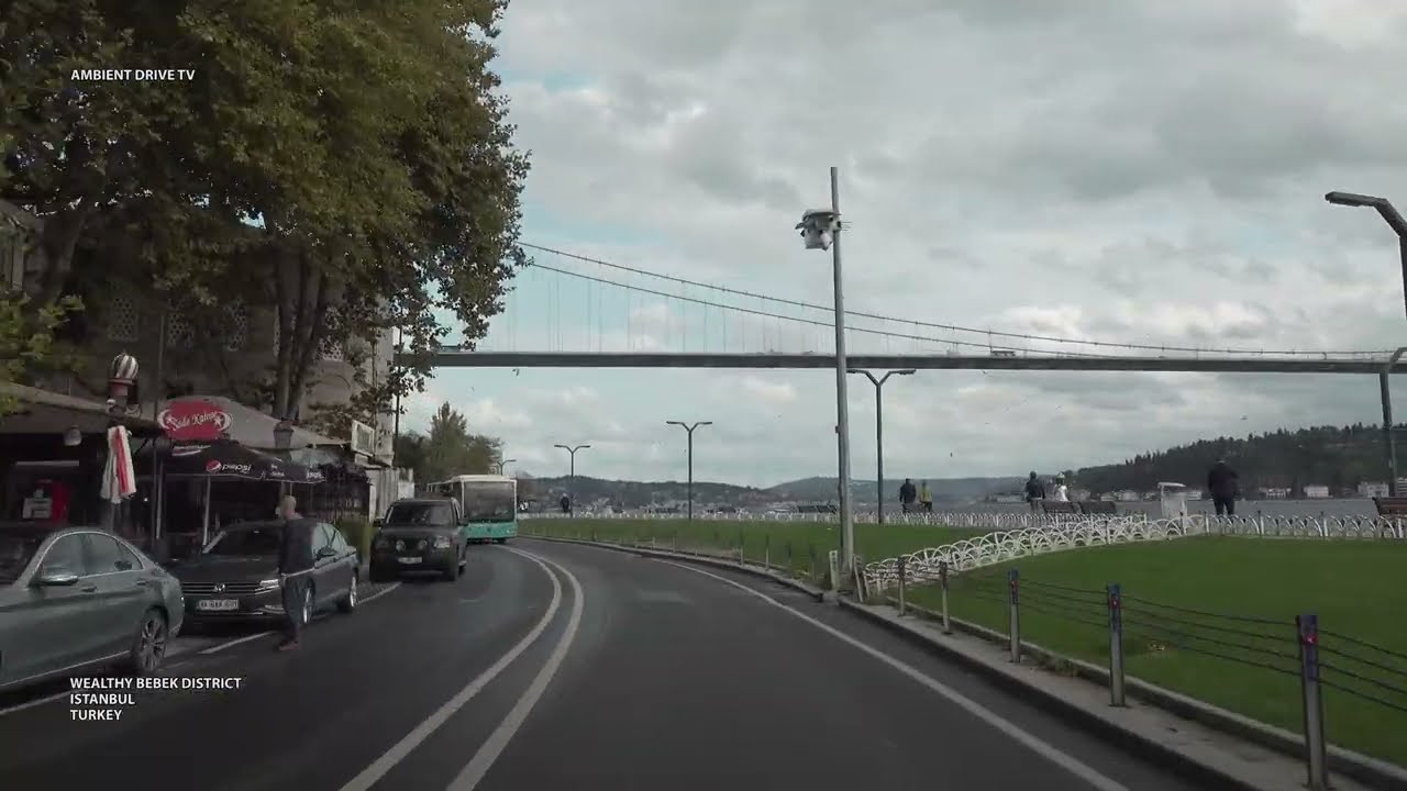 DRIVING ISTANBUL TURKEY 4K - WEALTHY BEBEK DISTRICT - AMBIENT DRIVE TV