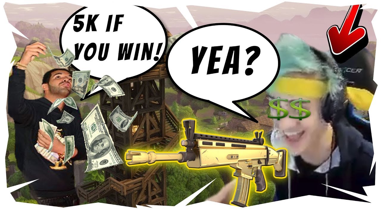 5K Donation If You Win! Ninja and Drake Duo's Fortnite Twitch Stream!