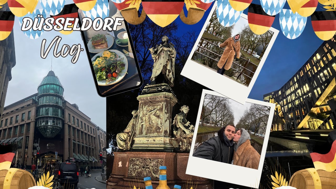 DÜSSELDORF VLOG🇩🇪 | Ren Nehri'nin üstünden yürüdük😱, sky train'e bindik, yemyeşil sokaklar🌳