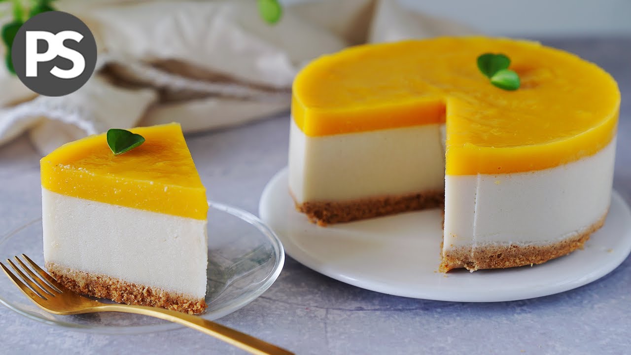 Tarta fría COCO & MANGO | Súper Fácil!!! | PostresSaludables | (veg)