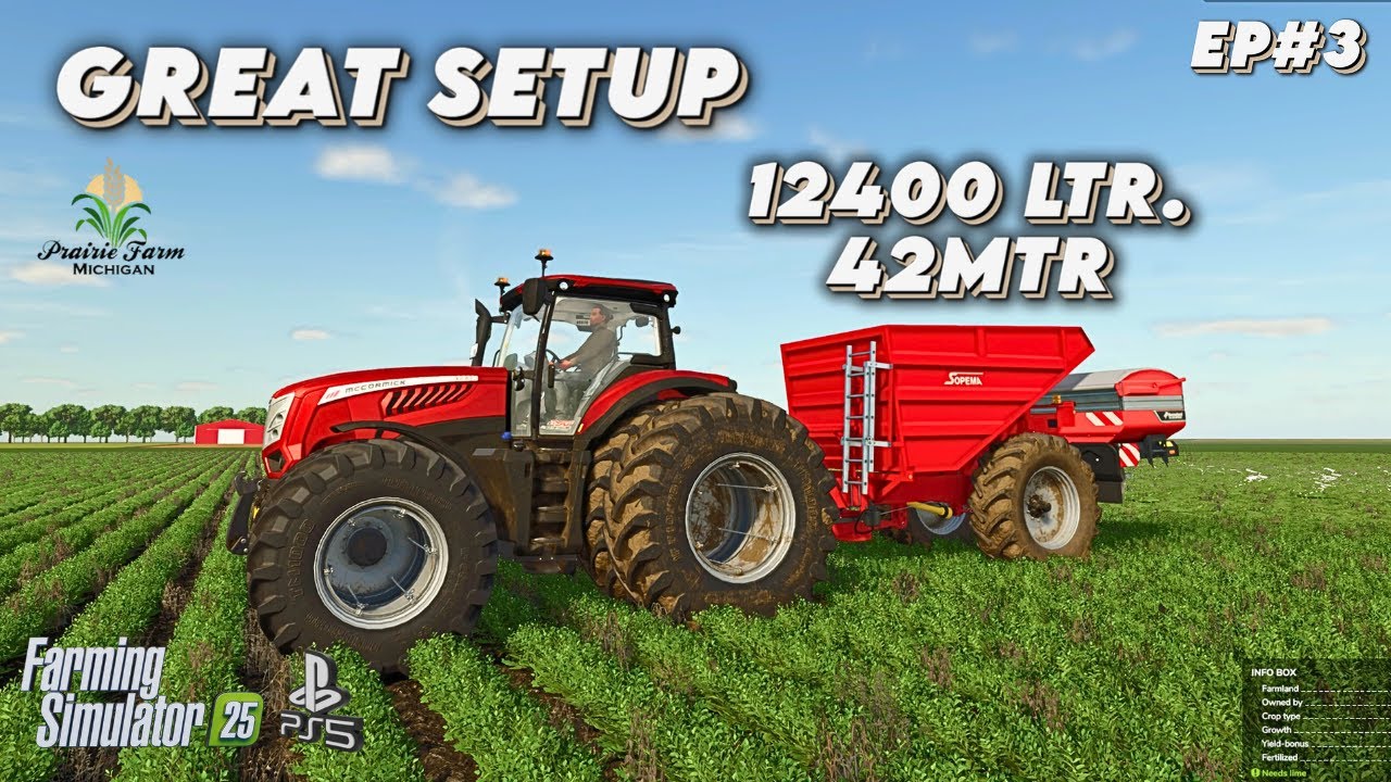 Great Fertilizer Setup - Prairie Farm - Farming Simulator 25 - PS5 - EP#3