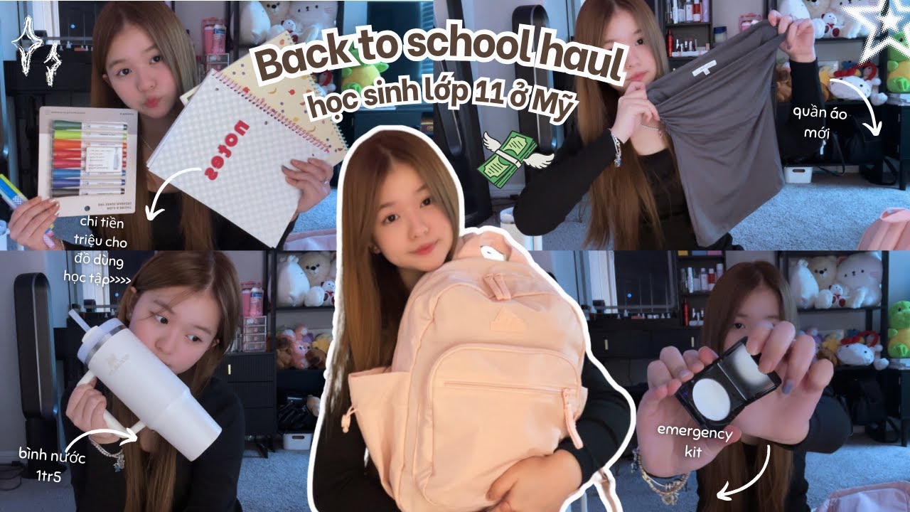 BACK TO SCHOOL HAUL 📚 | Mình chuẩn bị gì cho năm học lớp 11 ở Mỹ ? 🇺🇸| Jenna Berry