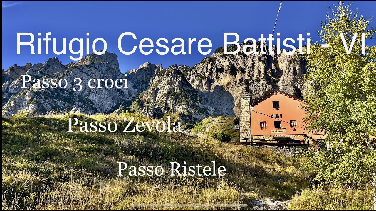 Rifugio Cesare Battisti-Passo 3 croci-Passo Zevola-Passo Ristele/traccia GPX in descrizione.