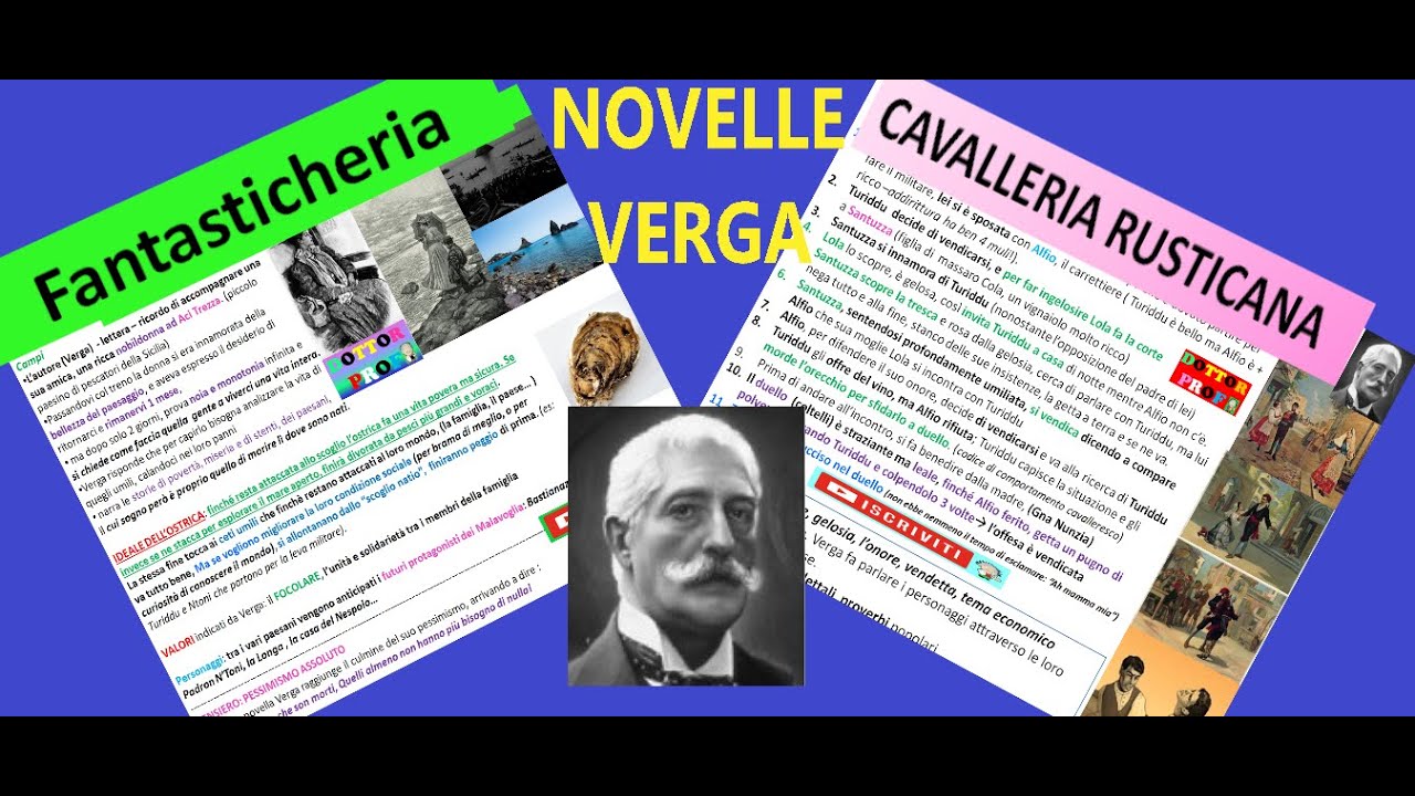 ✅ CAVALLERIA RUSTICANA ✅ FANTASTICHERIA -  Novelle Giovanni Verga - Riassunto trama e spiegazione