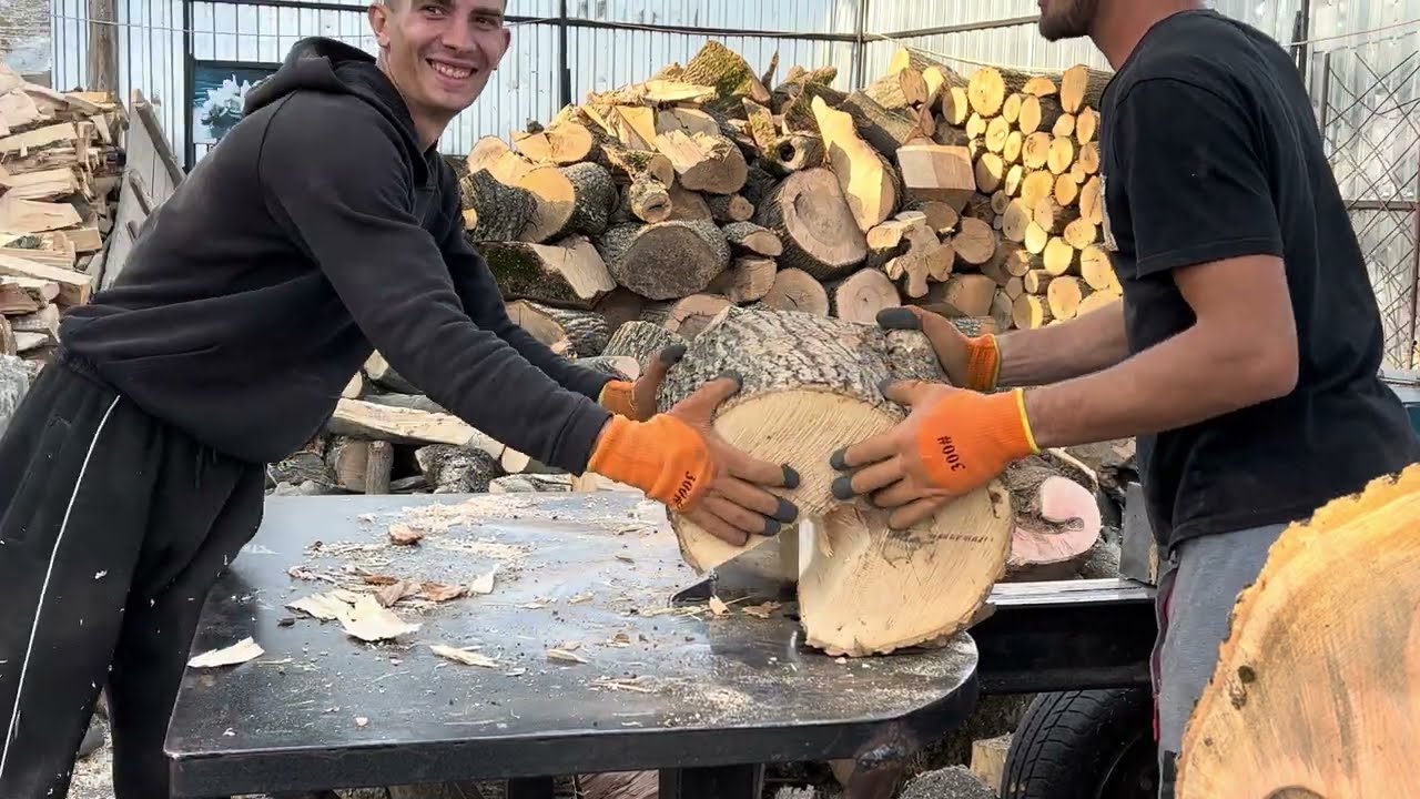 Massive Oak Blocks Cracking Apart