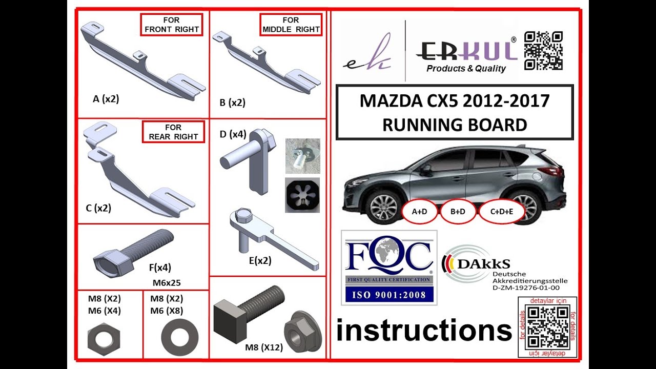 Mazda CX-5 2012-2017 running boards installation / side step installation