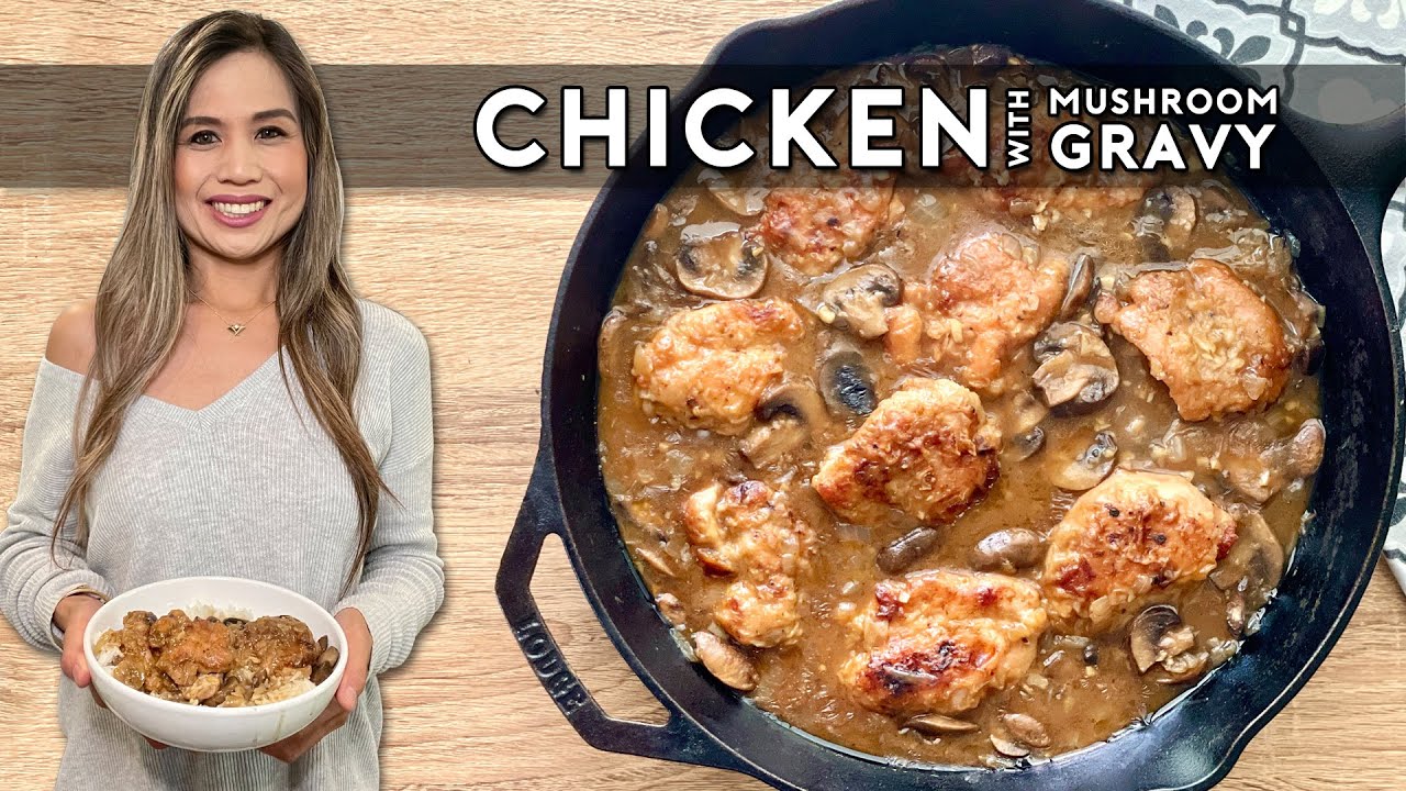CHICKEN WITH MUSHROOM GRAVY | Tastes Like Salisbury Steak But Made With Chicken