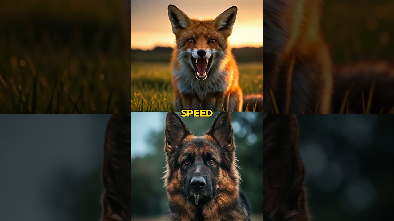 German Shepherd vs Fox. Who Wins? (Strength, Size, Efficiency, Defence, Speed, Agility)