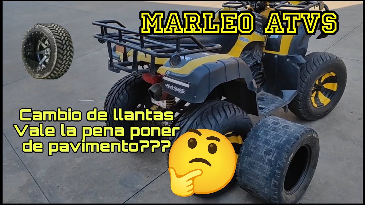 Cambio de llantas traseras a ATV 180cc
