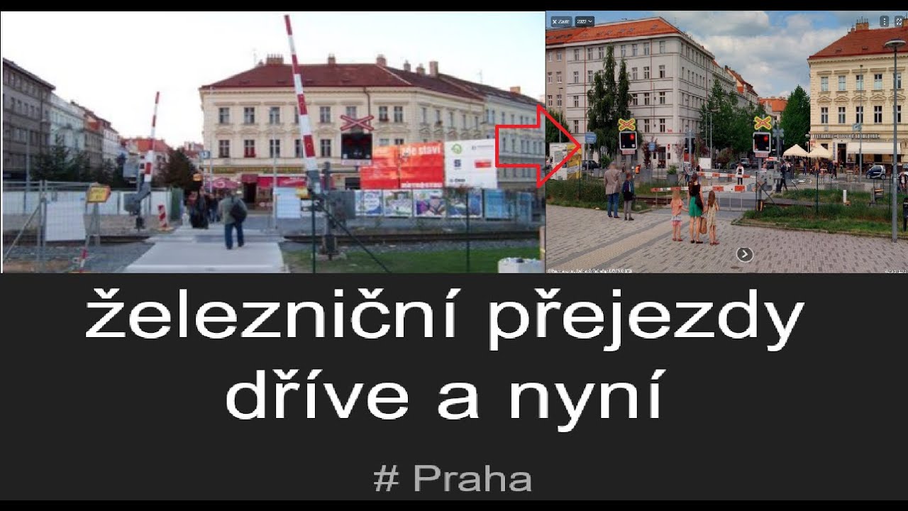 Železniční přejezdy dříve & nyní #1 Praha