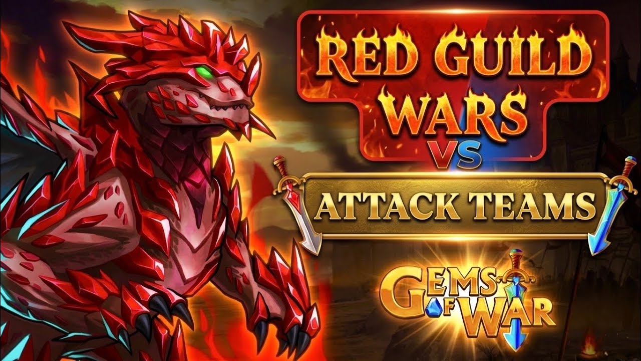 GEMS OF WAR - Red Guild Wars Best Teams - 12 Amazing Teams!