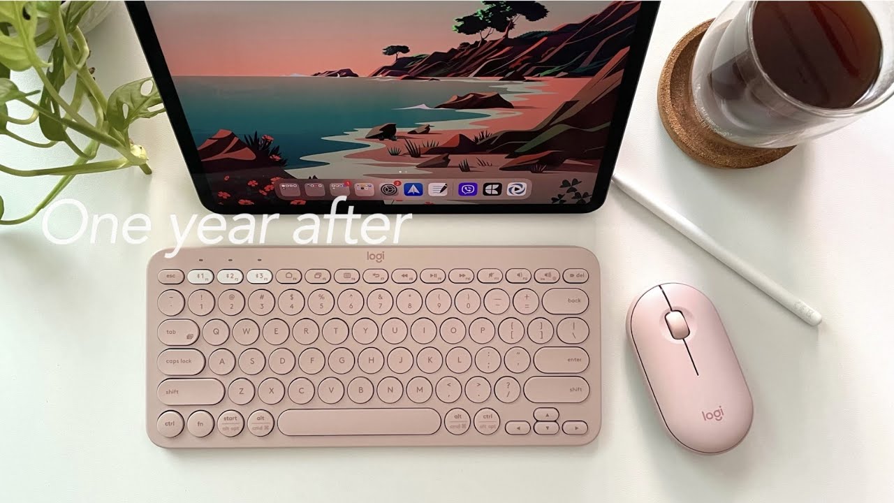 Год спустя — Logitech Pink K380 и мышь Pebble