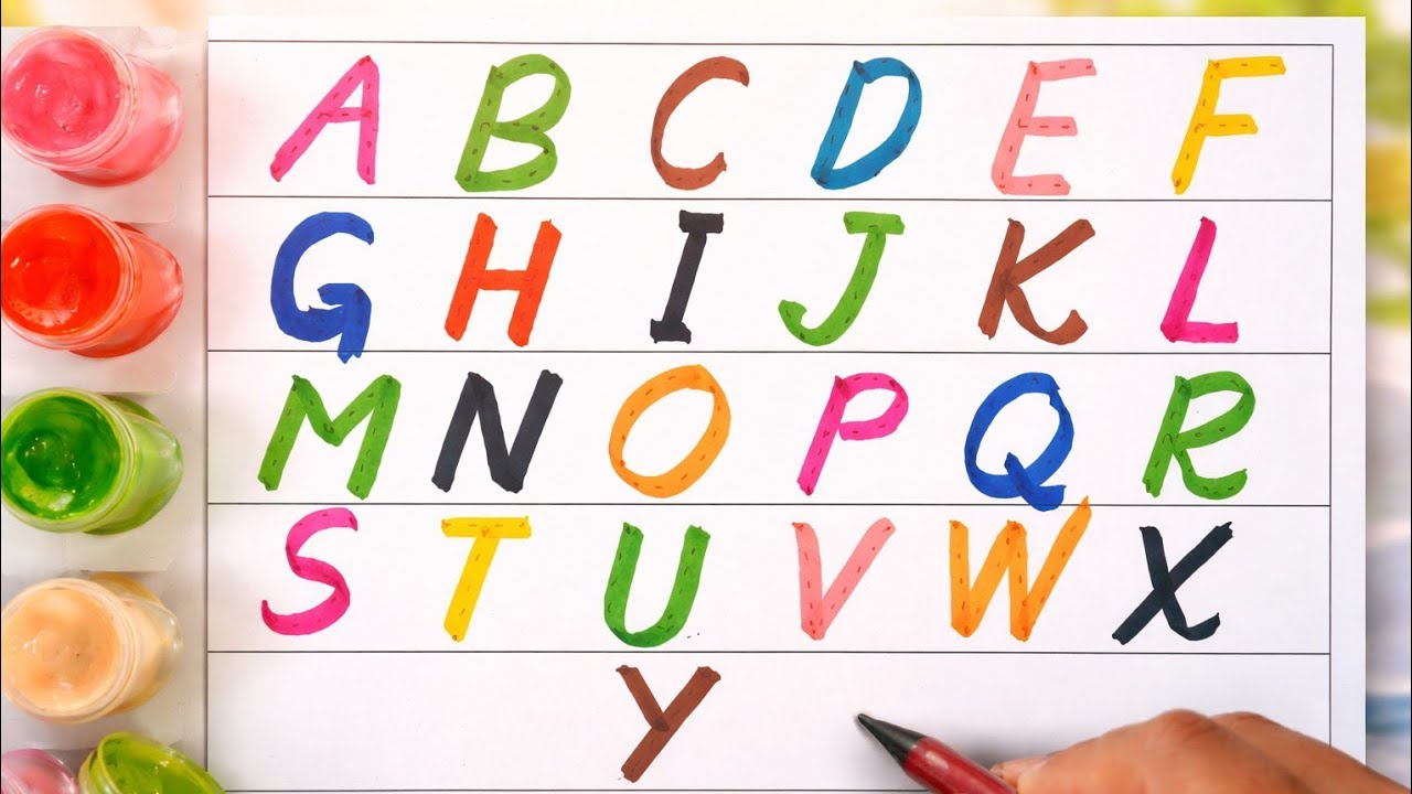 A to Z Alphabet Learning for Kids | ABCD Painting & Tracing | Learn Letters with Colors 🎨
