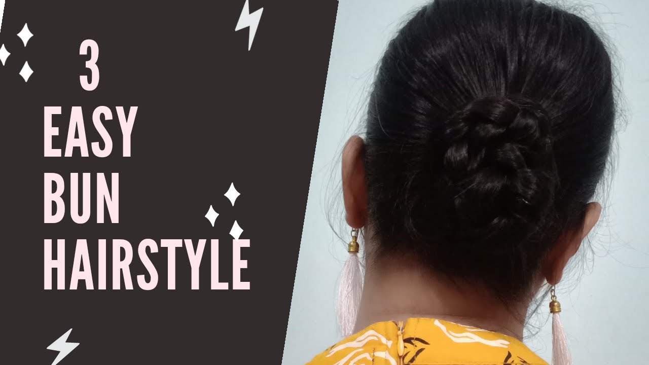 Easy Bun hairstyle| Quick and easy | Using rubber band and pins