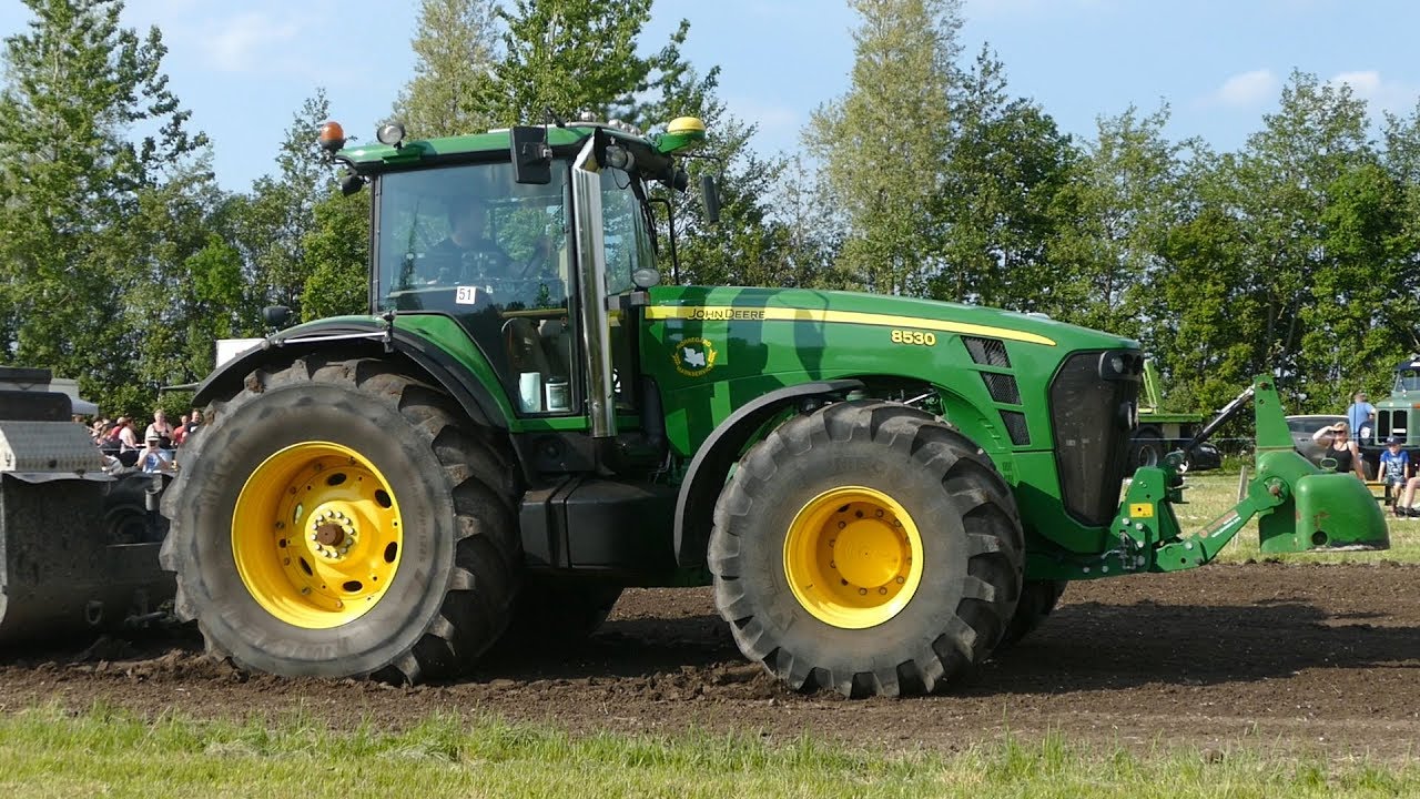 John Deere 8530 Pulling The Heavy Sledge at Aabybro Pulling Arena | Tractor Pulling Denmark