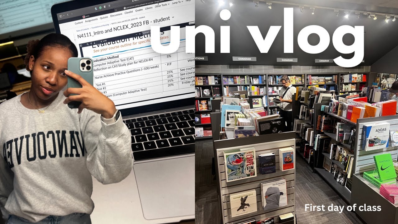 FIRST DAY OF UNI 🎧💻  | final year, GRWM, shopping | International student in Canada