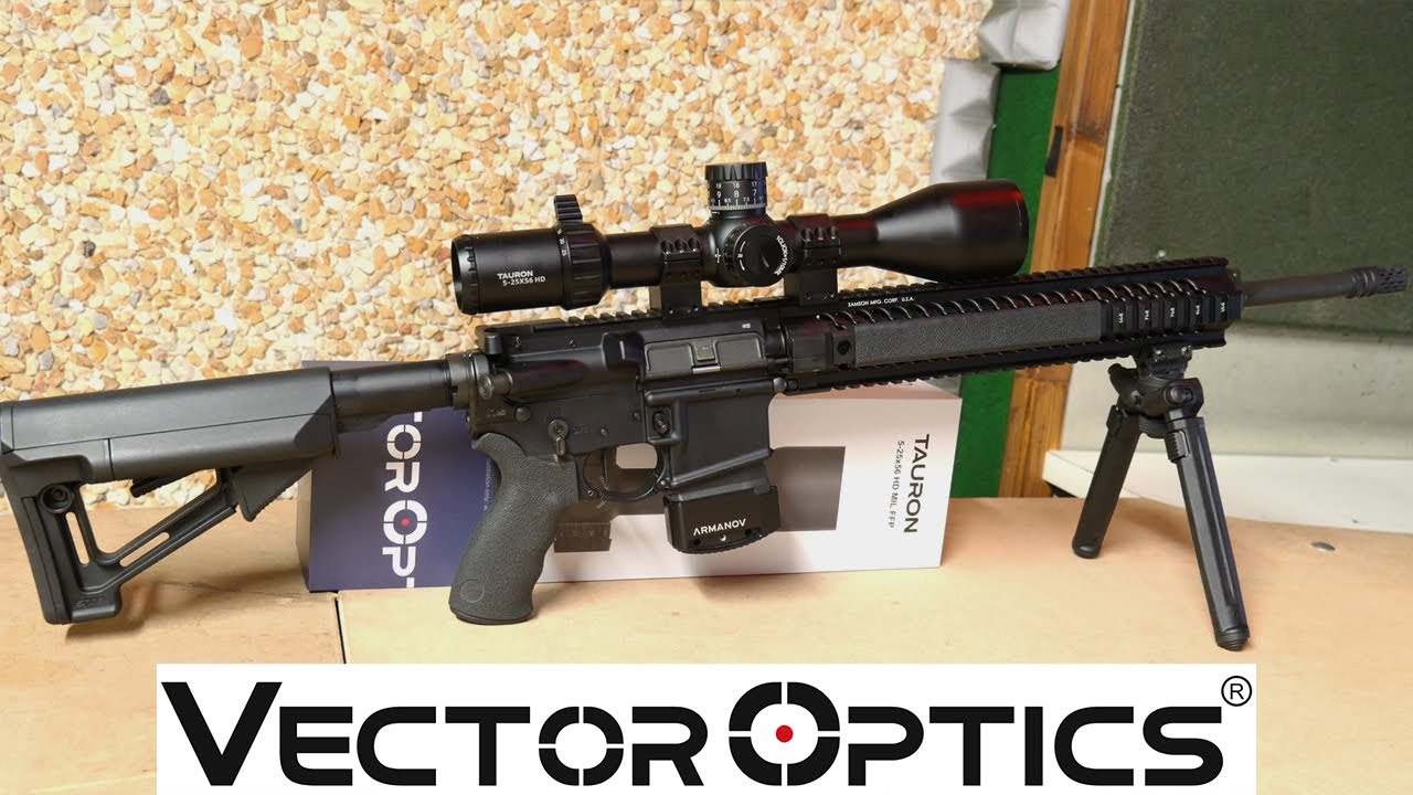 Vector Optics Tauron 5-25x56 HD MIL FFP Rifle Scope PRS - Test 300m AR15 GMDI