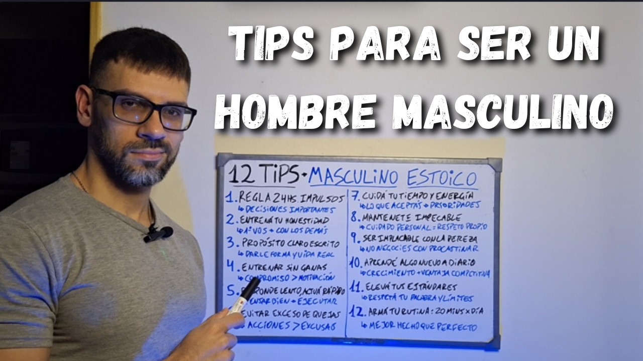 &iquest;Como ser un HOMBRE ESTOICO MASCULINO? 12 habitos saludables para TRANSFORMAR tu VIDA
