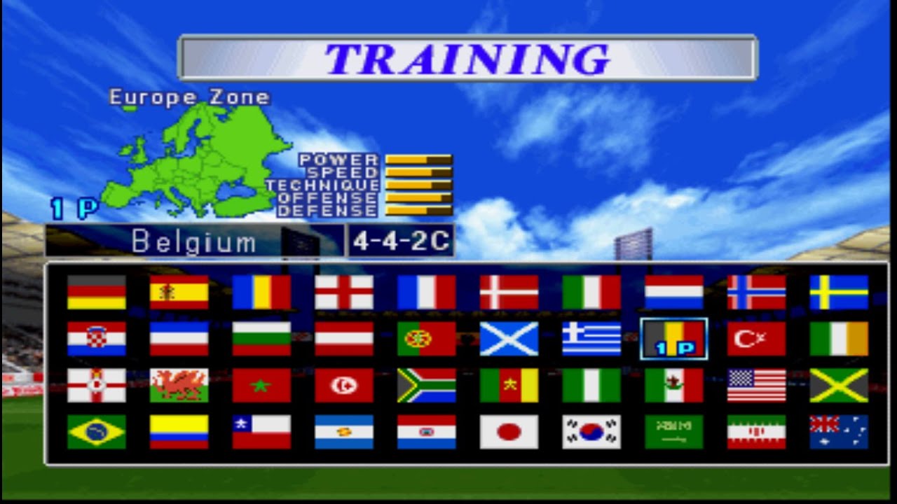 statistiche dei giocatori del belgio su in International Superstar Soccer Pro 98