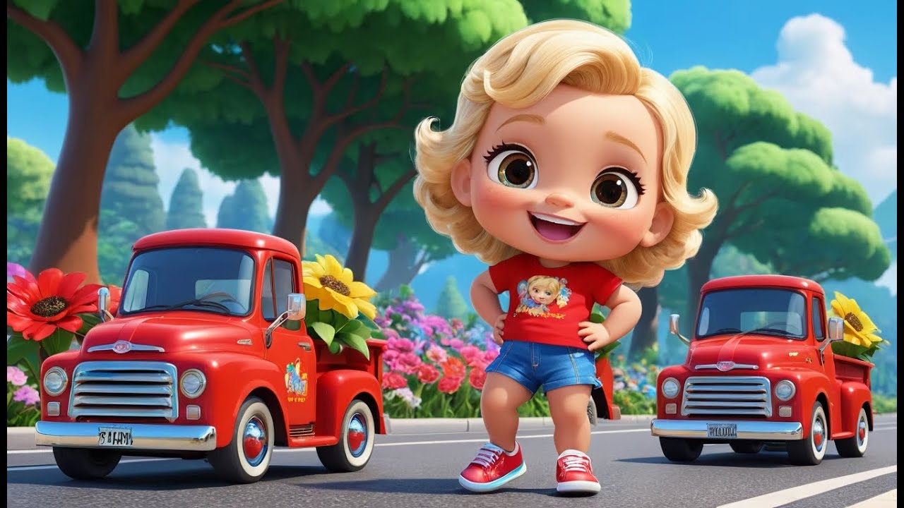 Four Little Trucks Go Zoom Zoom Zoom | Fun Kids Song | Vehicle Adventure Rhyme