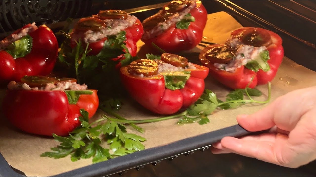 Gef&uuml;llte Paprika! Ein schnelles und einfaches Sommeressen!