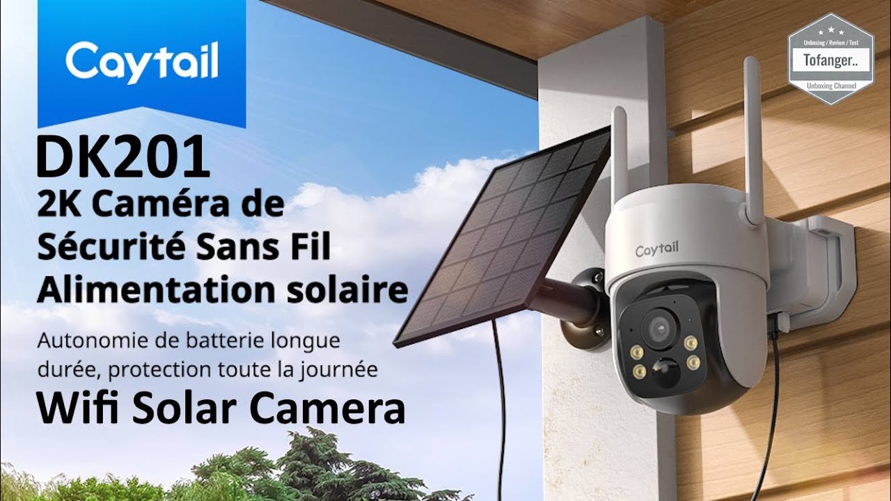 Камера видеонаблюдения Caytail DK201 2K с питанием от солнечной батареи и Wi-Fi —UBOX— Android и iOS
