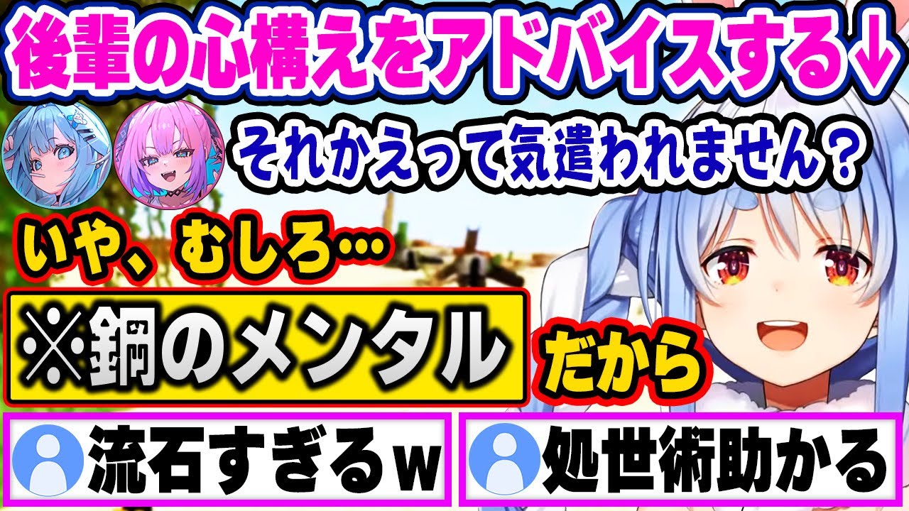 最近すうヴィヴィの二人で話してたことをバッサリ一刀両断しつつ後輩に優しくアドバイスするぺこらｗ【ホロライブ 切り抜き/兎田ぺこら/水宮枢/綺々羅々ヴィヴィ】