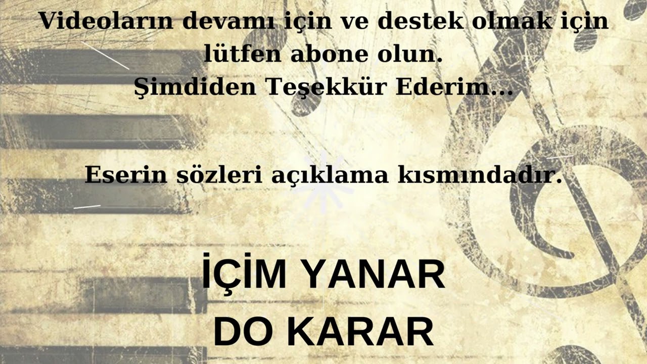 İÇİM YANAR ALTYAPI KARAOKE DO KARAR #cover #altyapı #karaoke #ferditayfur
