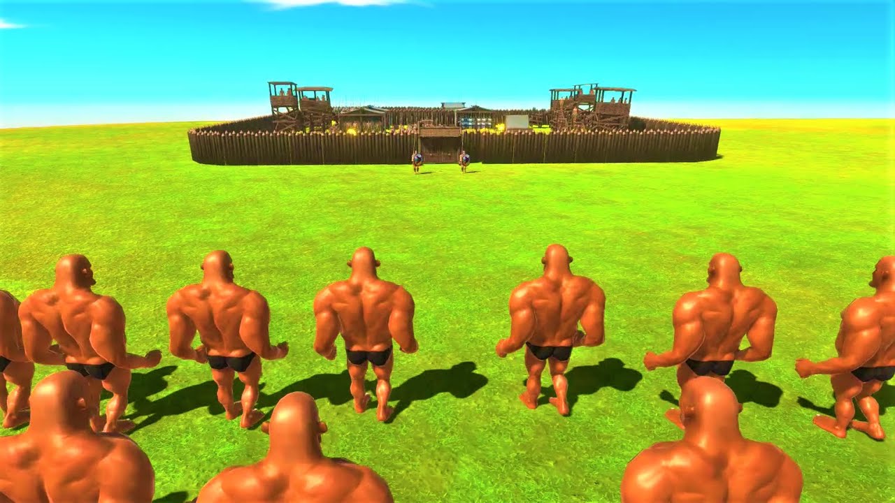 ATTACK THE ANCIENT HUMANS FORT ARBS Animal revolt battle simulator defend the fort