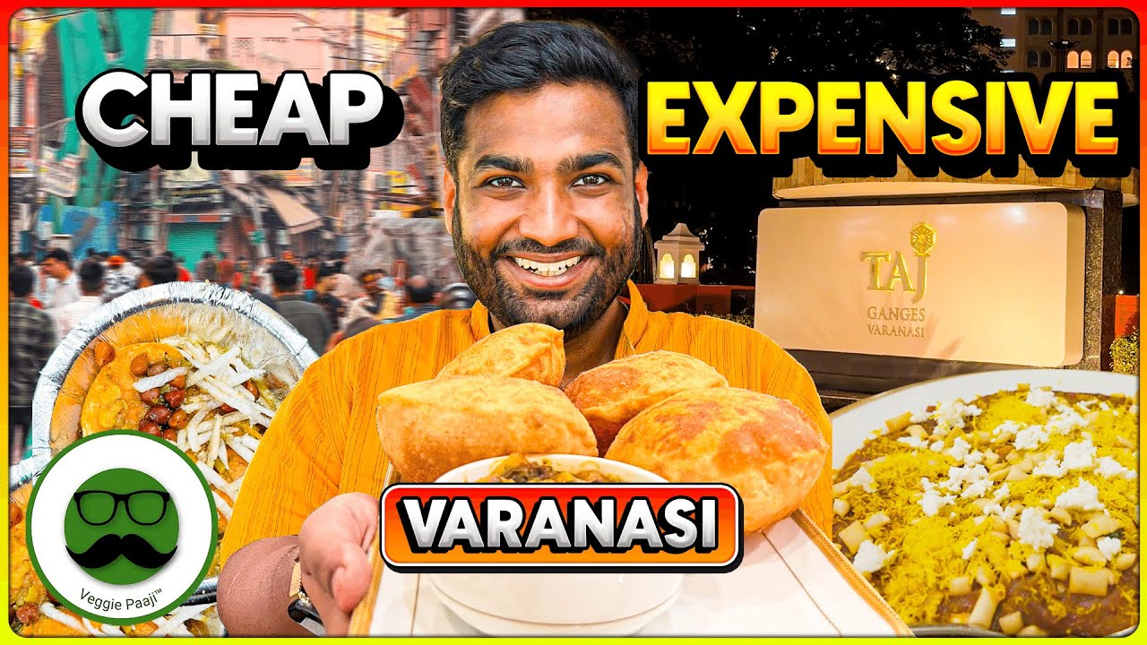 Varanasi Cheap Vs Expensive Food Challenge | Veggie Paaji Banaras