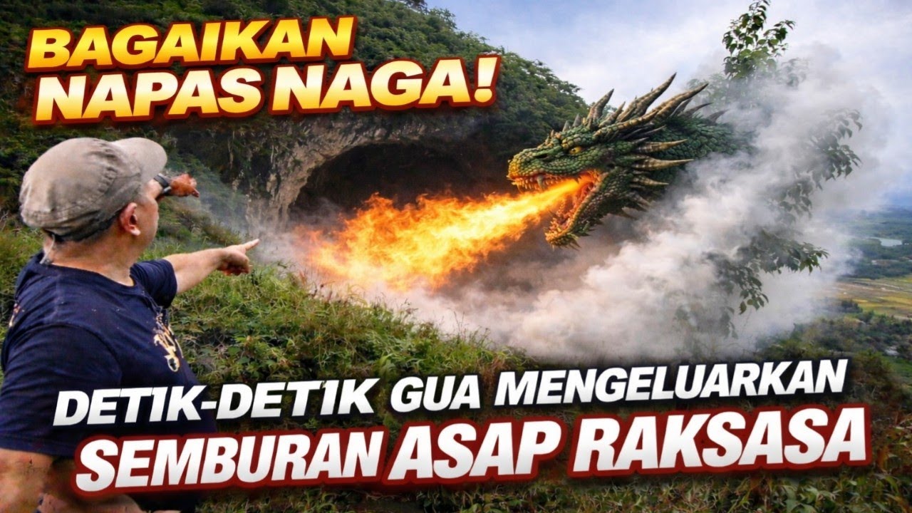 Viral.!! Bagaikan Napas Naga, Detik-detik Gua Mengeluarkan Semburan Asap Raksasa.