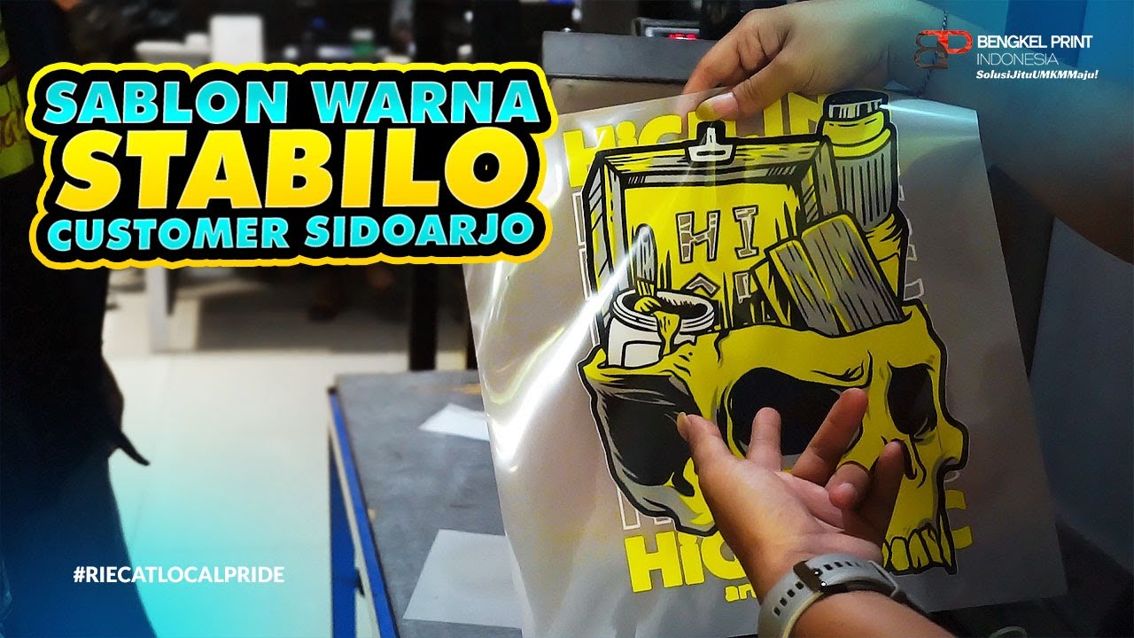 Belajar Nyablon DTF Print Warna Stabilo & Penjelasan Poin Penting | Customer Sidoarjo