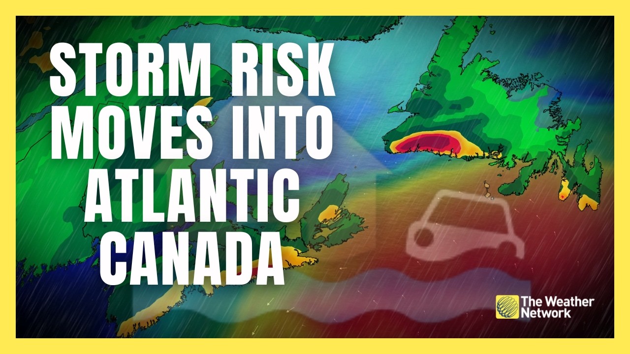 Severe storm risk moves into Atlantic Canada | #forecast