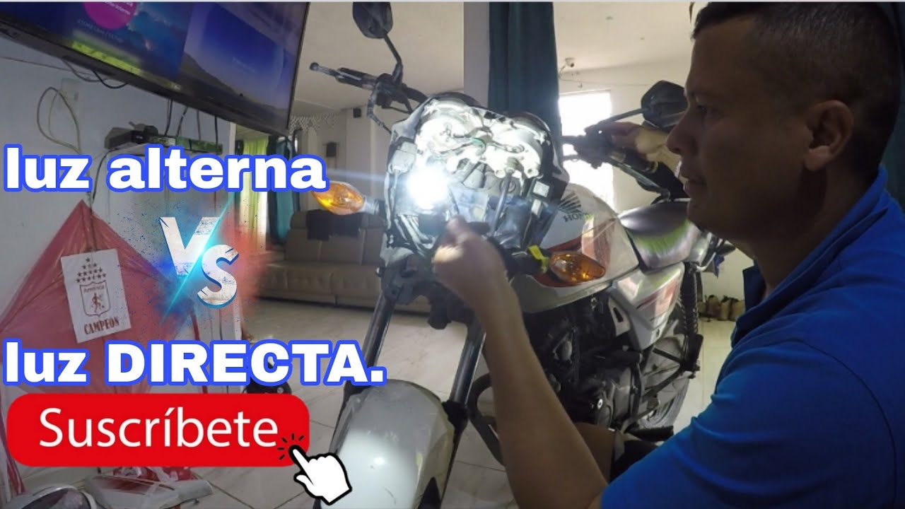 como hacer el cambio de corriente luz alterna a luz directa en una... 🏍 ✌️😎