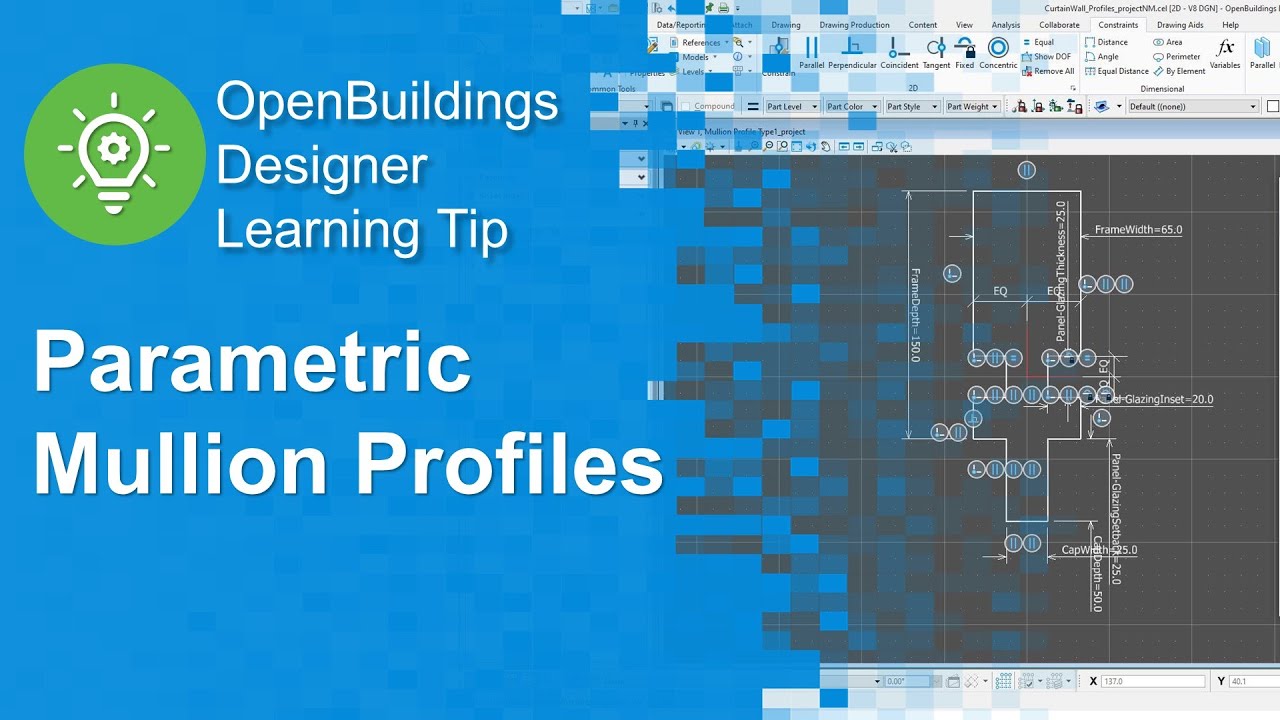 Bentley OpenBuildings: Curtain Walls: 06 Custom Profiles