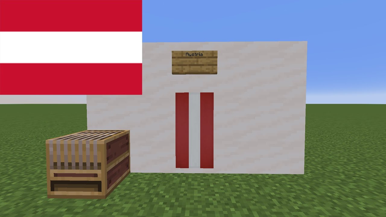How to Make Austria's Flag in Minecraft